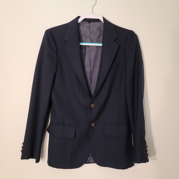 Yves Saint Laurent Other - Vintage Yves Saint Laurent Boys Single-Breasted Blazer Jacket Navy Blue Size 12